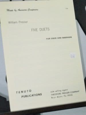Presser W - 5 Duets for Oboe & Bassoon