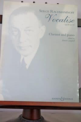 Rachmaninoff S - Vocalise Op 34 No 14 for Clarinet & Piano arr Campbell D