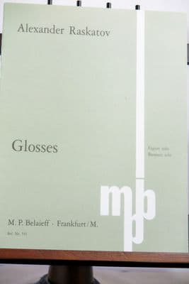 Raskatov A - Glosses (1989) for Bassoon Solo