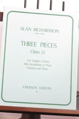 Richardson A - Three Pieces Op 22 for Clarinet & Piano