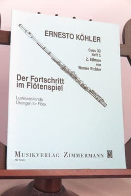 Richter W - Flute 2 Part for Kohler's 15 Easy Pieces as Studies for the Flute Op 33 No 1