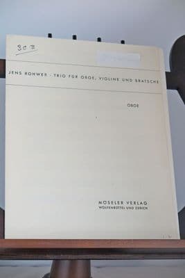 Rohwer J - Trio for Oboe Violin & Viola