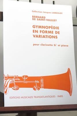 Saint-Vaulry B de - Gymnopedie en Forme de Variations for Clarinet & Piano