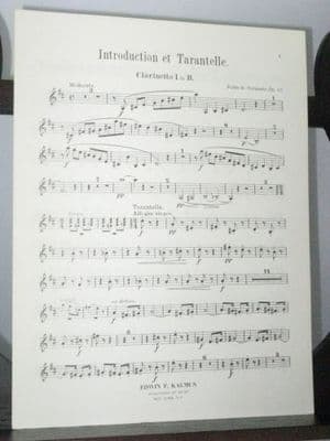 Sarasate P - Introduction et Tarantelle Op 43 Clarinet 1 Part