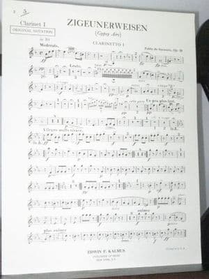 Sarasate P - Zigeunerweisen (Gypsy Airs) Op 20 Clarinet 1 Part