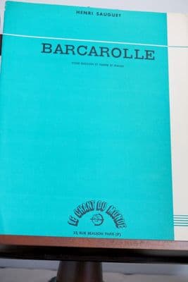 Sauguet H - Barcarolle for Bassoon (or Harpe) & Piano