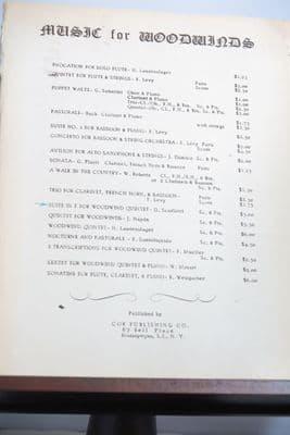 Scarlatti D - Suite in F for Flute Oboe Clarinet Horn & Bassoon arr Sabatini G