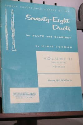 Seventy-Eight Duets Vol 2 Nos 56-78 for Flute & B Flat Clarinet arr Voxman H