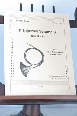 Shaw L E - Fripperies Vol 3 (Nos 9-12) for 4 Bassoons