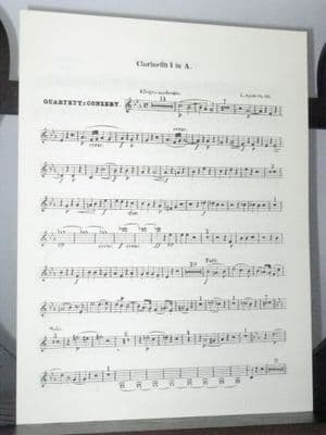 Spohr L -  Concerto for String Quartet and Orchestra Op 131 Clarinet 1 Part
