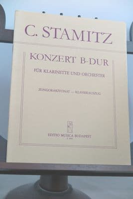 Stamitz C - Concerto in B Flat (Darmstadt Concerto No 2) for Clarinet & Piano arr Hajdu M