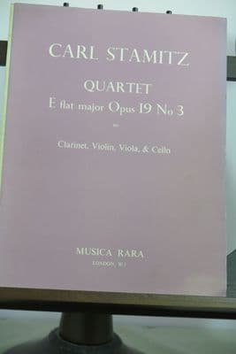 Stamitz C - Quartet in E Flat Op 19 No 3 for Clarinet Violin Viola & Cello