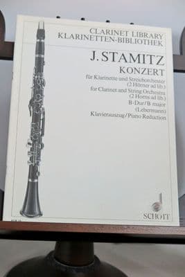 Stamitz J - Concerto in B Flat for Clarinet & Piano arr Lebermann W