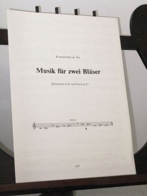Stekl K - Musik fur zwei Blaser (E Flat Clarinet & F Horn)