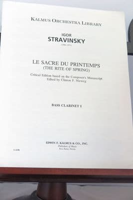 Stravinsky I - The Rite of Spring Bass Clarinet 1 Part