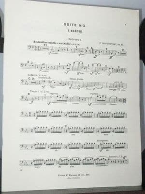 Tchaikovsky P I - Orchestral Suite No 3 Op 55 Bassoon 1 Part