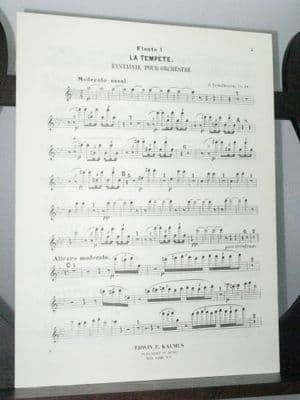 Tchaikovsky P I - The Tempest Fantasy for Orchestra Op 18 Flute 1 Part