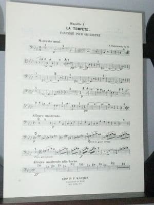 Tchaikovsky P I - The Tempest Op 18 Bassoon 1 Part