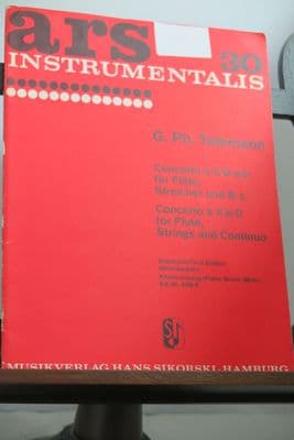 Teleman G P - Concerto a 5 in D for Flute & Piano arr Brinckmann J & Mohr W