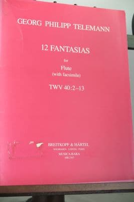Telemann G P - 12 Fantasias for Flute (with facsimile) TWV 40:2-13