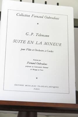 Telemann G P - Suite in A Minor for Flute & Piano arr Oubradous F