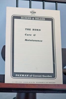 The Horn Care & Maintenance - Paxman