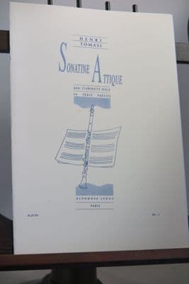 Tomasi H - Sonatine Attique for Solo Clarinet