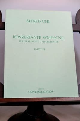 Uhl A - Konzertante Symphonie for Clarinet & Orchestra (Score only)