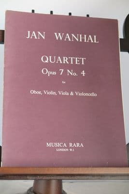 Vanhal J B - Quartet Op 7 No 4 for Oboe (or Flute) Violin Viola & Cello
