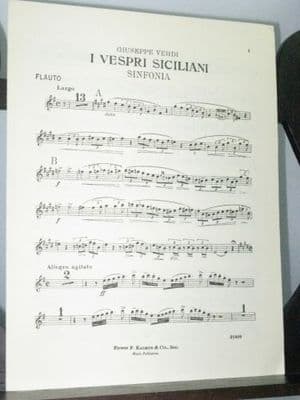 Verdi G - Overture The Sicilian Vespers Flute 1 Part