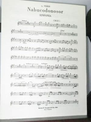 Verdi G - Overture to Nabucodonosor (Nabucco) Oboe 1 Part