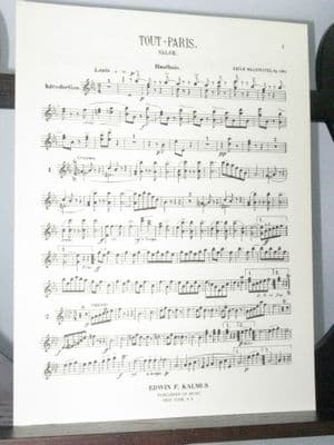 Waldteufel E - Tout-Paris Waltz Op 240 Oboe 1 Part