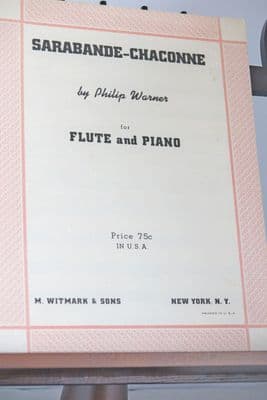 Warner P - Sarabande-Chaconne for Flute & Piano