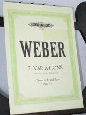 Weber C M von - 7 Variations Op 33 for Clarinet & Piano
