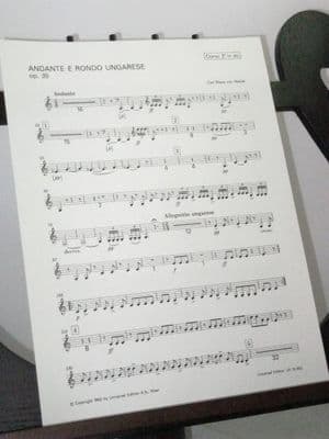 Weber C M von - Andante and Hungarian Rondo Op 35 Horn 2 Part