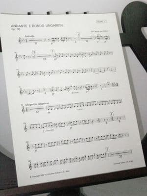 Weber C M von - Andante and Hungarian Rondo Op 35 Oboe 2 Part
