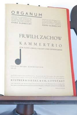 Zachow F W - Chamber Trio in F for Flute (or Oboe) Bassoon & General Bass