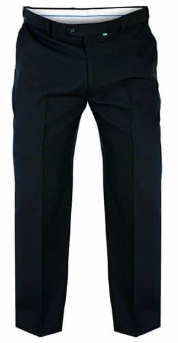 D555 COMFORT FLEXI WAIST TROUSERS BLACK  (42 to 60 inch waist)