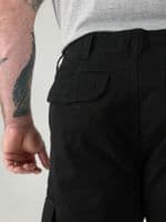 D555 Cotton Cargo Trousers - Black