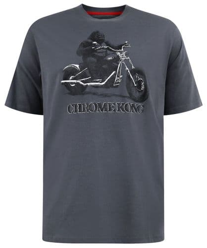 D555 GORILLA BIKER PRINT T SHIRT