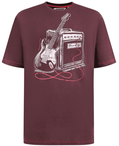 D555 GUITAR & AMP PRINT T SHIRT