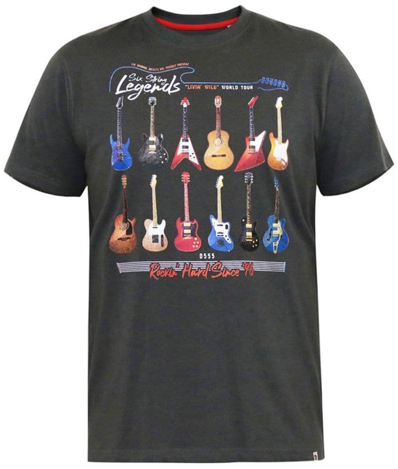 D555 GUITARS T SHIRT - KHAKI