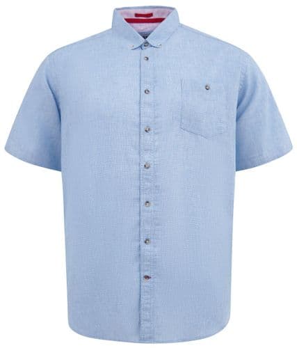 D555 LINEN MIX SHIRT - BLUE