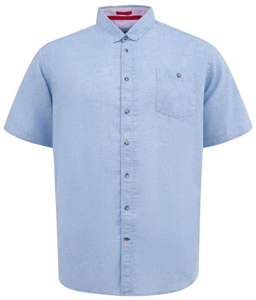D555 LINEN MIX SHIRT - BLUE