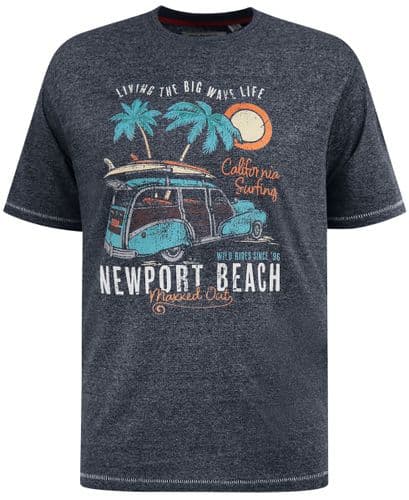 D555 NEWPORT BEACH WOODY CAR PRINT T SHIRT