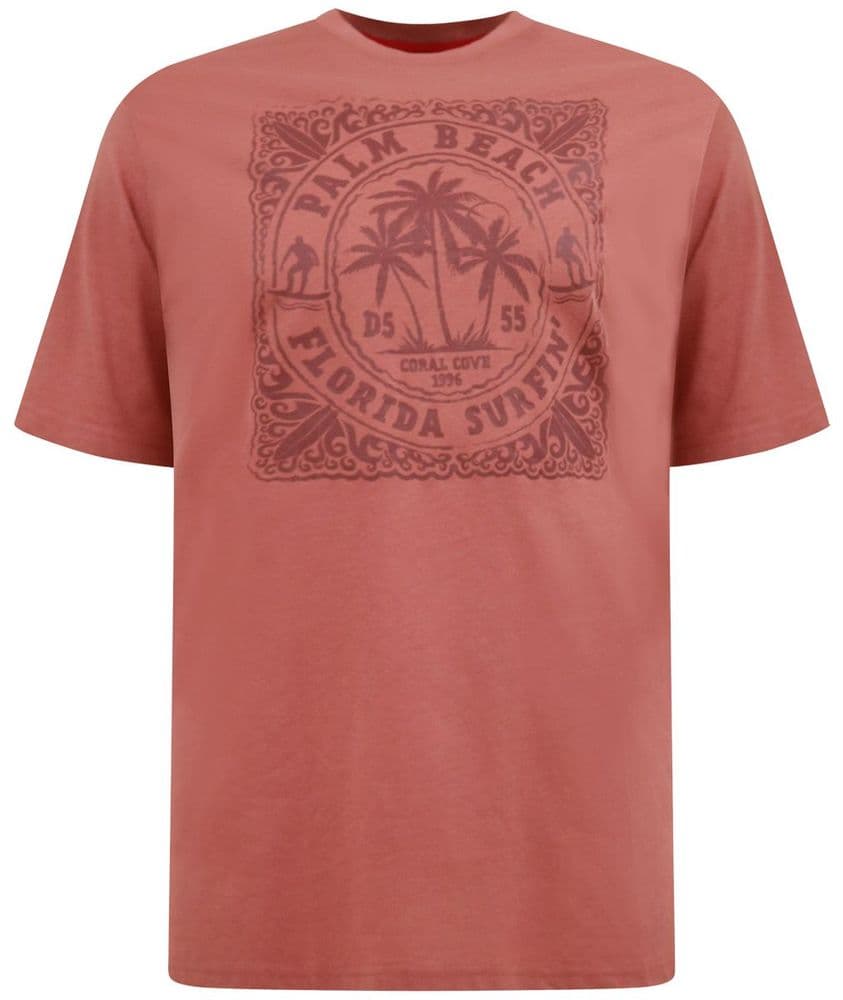 D555 PALM BEACH TONAL PRINT T SHIRT
