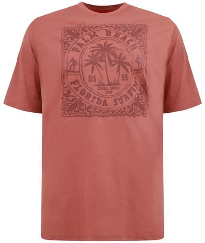 D555 PALM BEACH TONAL PRINT T SHIRT