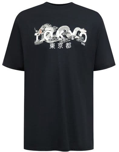 D555 TOKYO DRAGON PRINT T SHIRT