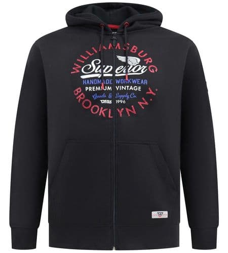 D555 WILLIAMSBURG BROOKLYN FULL ZIP HOODY