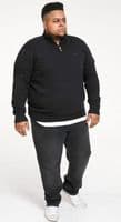 D555 zip neck jumper big size xxl 3xl 4xl 5xl 6xl